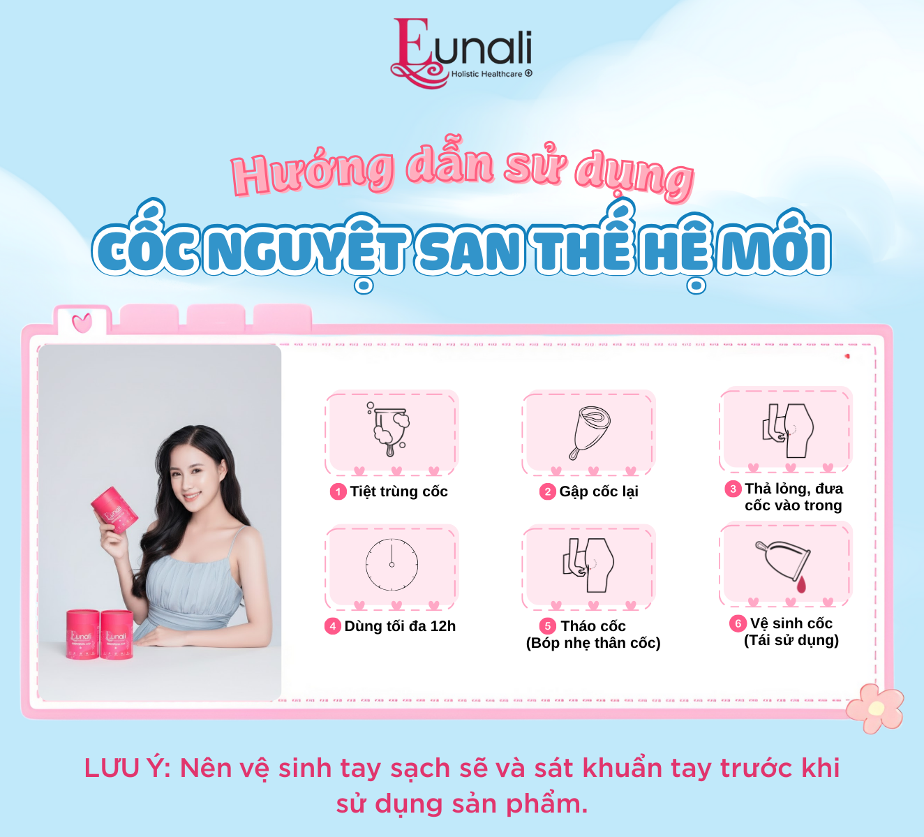 [Cốc Nguyệt San Size A 25ml] Silicone Y Tế Cao Cấp | Cốc Nguyệt San Thế Hệ Mới Eunali Chính Hãng
