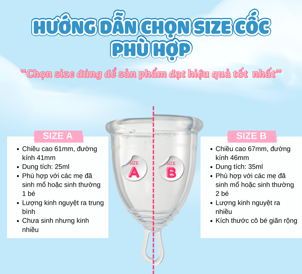 [Cốc Nguyệt San Size A 25ml] Silicone Y Tế Cao Cấp | Cốc Nguyệt San Thế Hệ Mới Eunali Chính Hãng