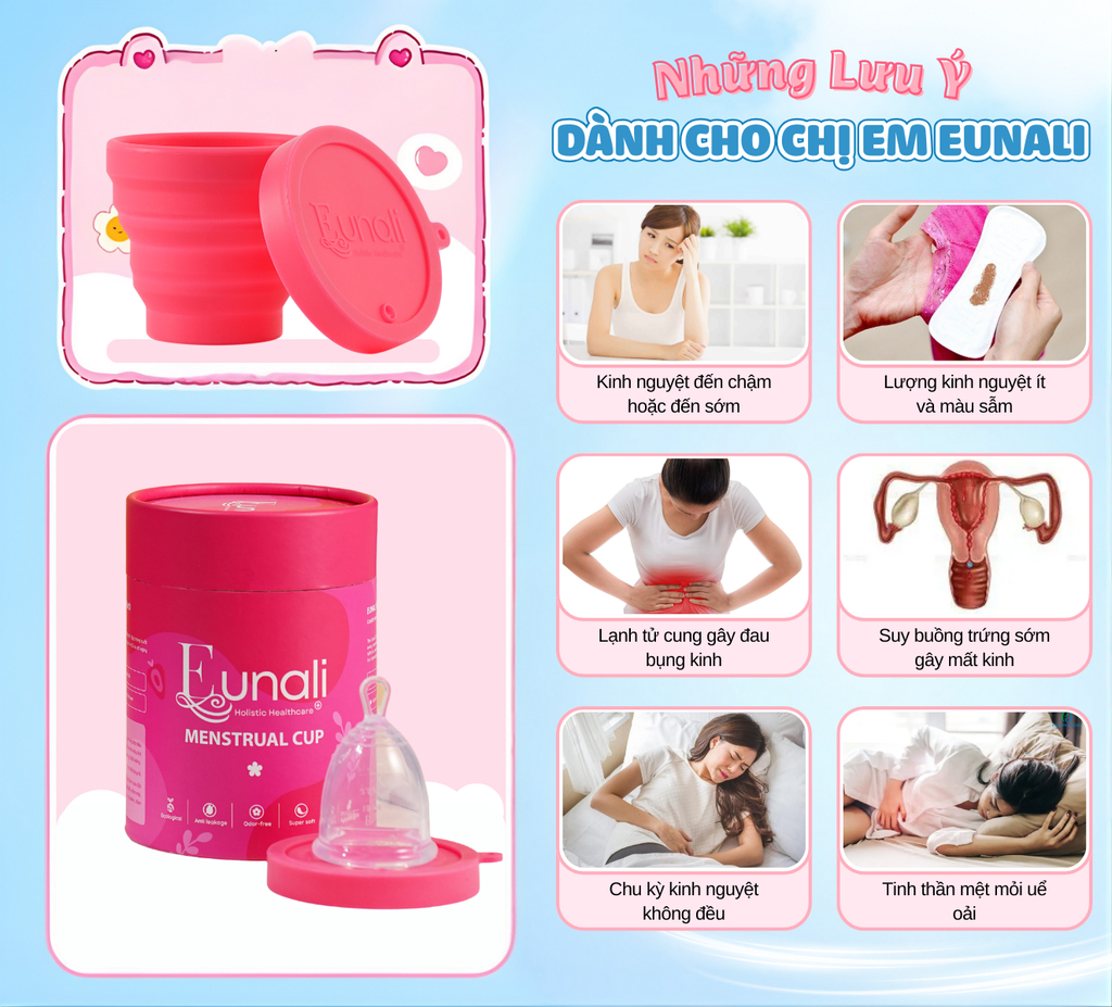 [Cốc Nguyệt San Size A 25ml] Silicone Y Tế Cao Cấp | Cốc Nguyệt San Thế Hệ Mới Eunali Chính Hãng