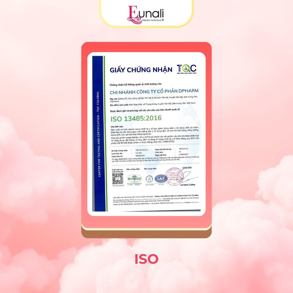 Miếng Dán Giữ Nhiệt Giảm Rạch Kinh EUNALI – Túi 6 Miếng | Giảm đầu nhanh, rụng tóc